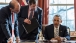 President Obama works on remarks in the Oval Office