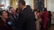 President Barack Obama And First Lady Michelle Obama Greet Guests