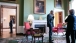 The President talks with President Hollande and PM Michel