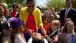 First Lady Michelle Obama Greets Young Guests