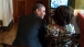 The President And First Lady Talk In The Green Room