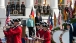 President Obama and Chancellor Merkel Watch the Army Fife and Drum Corps 