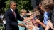 President Obama and Chancellor Merkel of Germany Shake Hands with Guests 