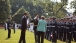 President  Obama and Chancellor Angela Merkel of Germany Review the Troops