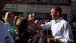 President Obama Greets People in the Street in Decorah, Iowa