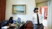 The President watches a virtual reality film