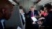 Transportation Secretary LaHood talks with President Obama aboard Marine One 