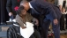 President Obama kisses Wynetta Beamer