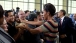 President Obama and First Lady Michelle Obama Greet People at Joint Base Langley-Eustis