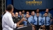 Firefighters Listen to President Obama at Fire Station No. 9