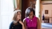 First Lady Michelle Obama Waits With Caroline Kennedy Schlossberg