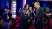 President Barack Obama Returns a Salute During a Town Hall