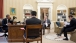 President Obama has a foreign leader phone call in the Oval Office