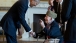 President Barack Obama greets Sgt. Bill Mohr