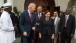 Vice President Joe Biden walks with Prime MInister Kamla Persad-Bissessar