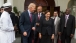 Vice President Joe Biden walks with Prime MInister Kamla Persad-Bissessar