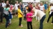 Dr. Jill Biden greets families during a 4th of July barbecue