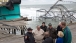 Vice President Joe Biden is led on a tour by Mayor William Akers of the damaged boardwalk