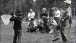 President Eisenhower gives his grandson, David, a golf lesson at Fraser, Colorado