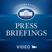 White House Press Briefings are conducted most weekdays from the James S. Brady Press Briefing Room in the West Wing.&nbsp; This feed will include occasional briefings by the President and other administration officials.