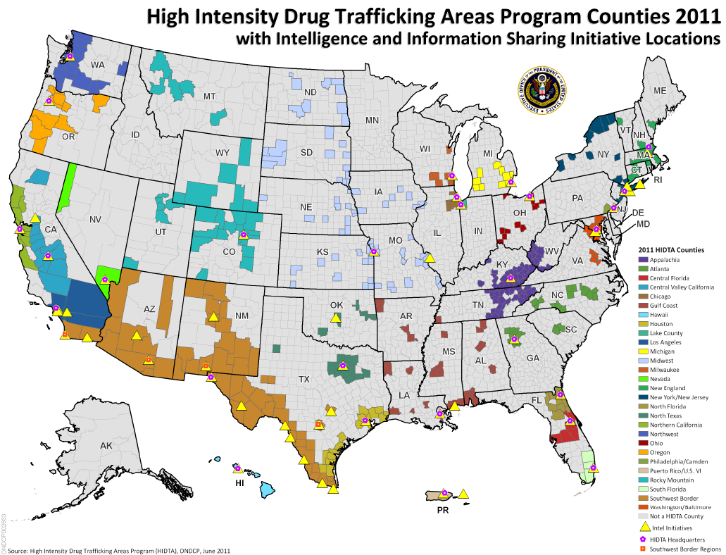 High Intensity Drug Trafficking Areas (Hidta) Program Het Witte Huis