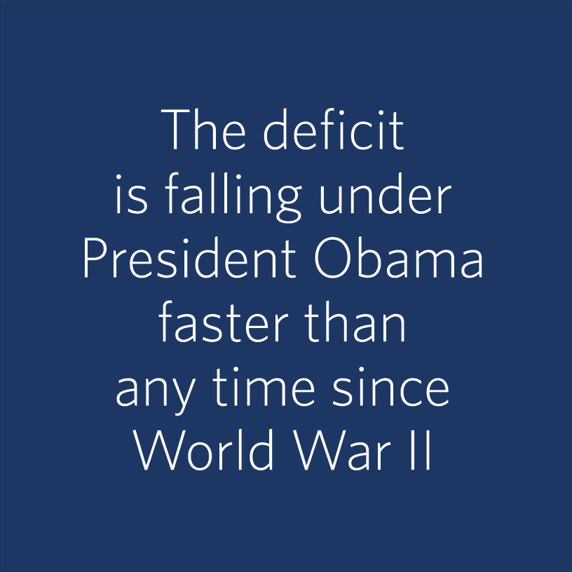 Graph: Since 2009 we've cut our deficit in half