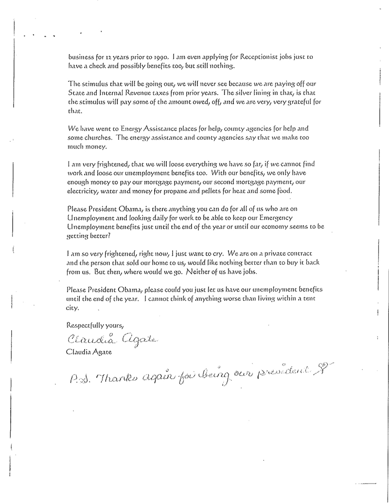 Letter That Someone Lives With You from obamawhitehouse.archives.gov