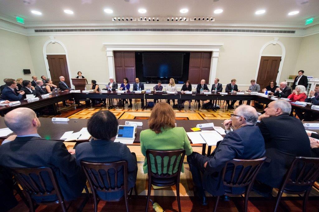 Cecilia Muñoz addresses leaders gathered at the White House