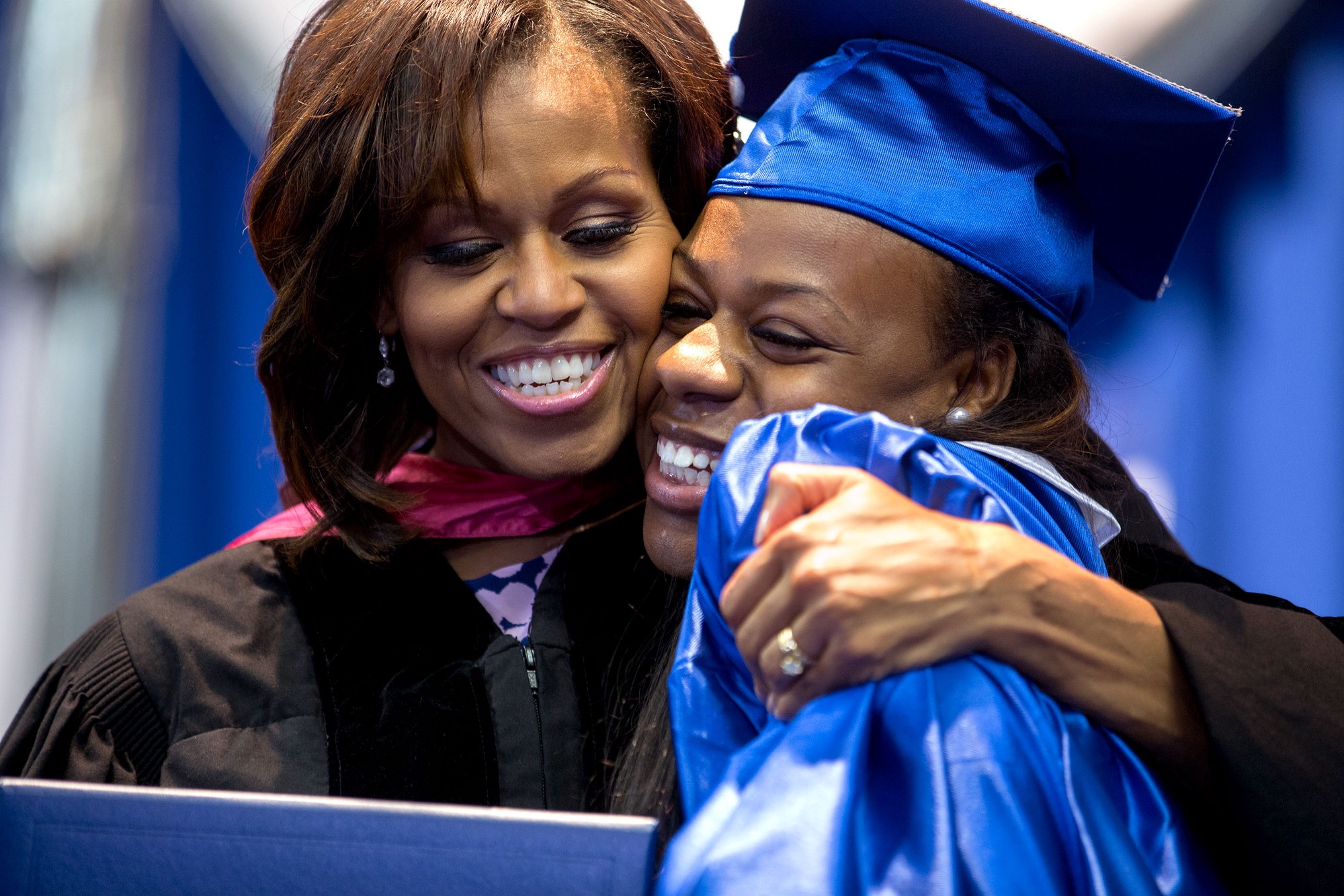 May 18, 2013. Handing out diplomas at Martin Luther King, Jr. Academic Magnet High School for Health Sciences and Engineering in Nashville, Tenn. (Official White House Photo by Chuck Kennedy)