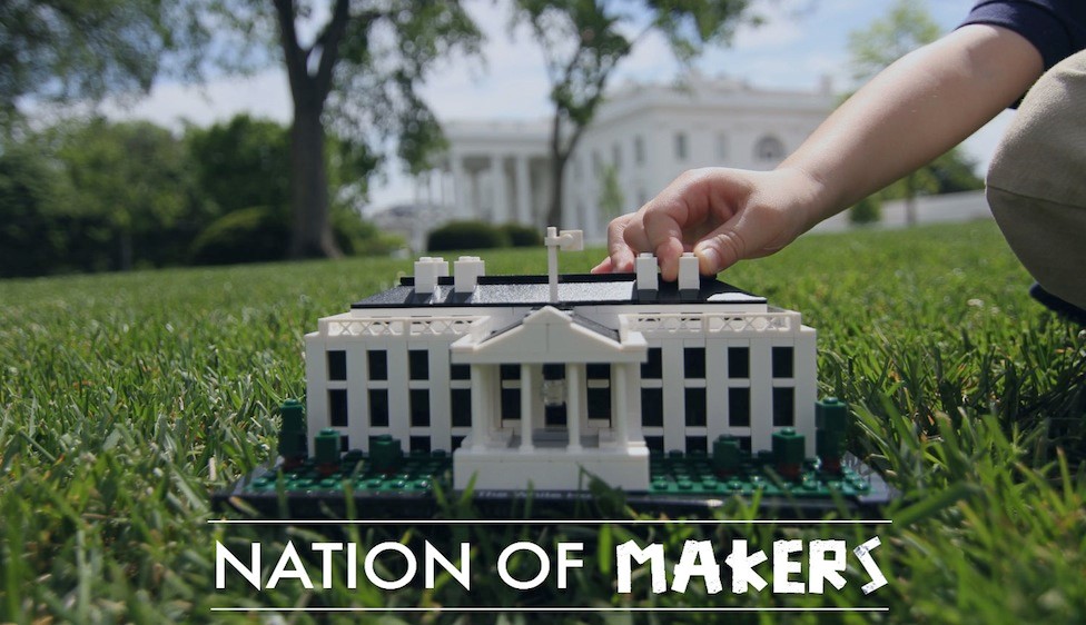 Nation of Makers photo with lego White House. 