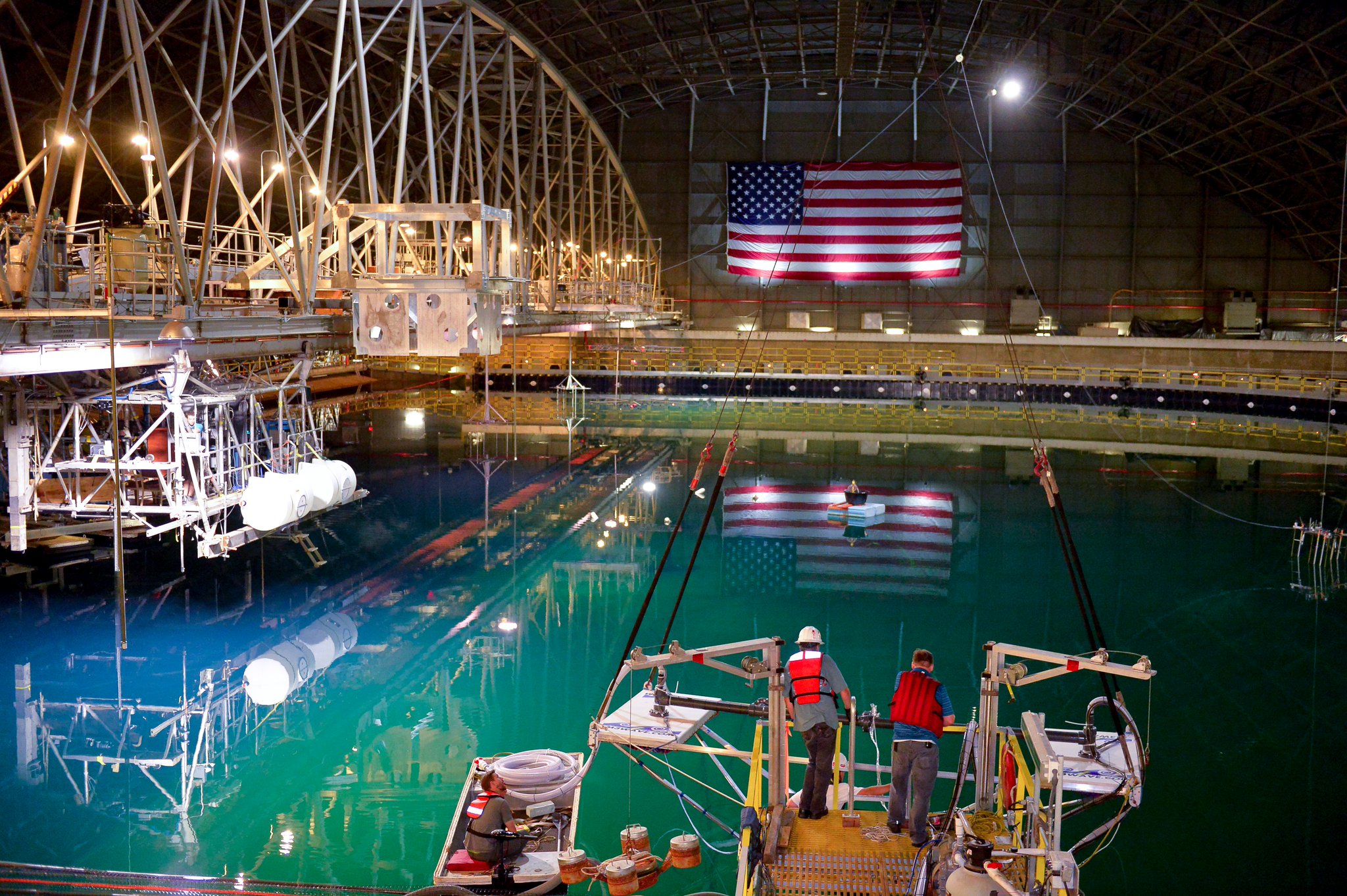 The 12-million-gallon "indoor ocean" where Wave Energy Prize are being tested. (DOE)