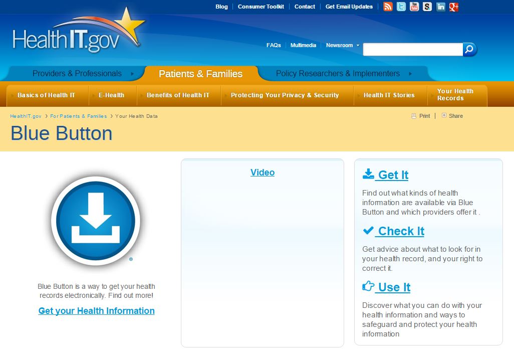 Blue Button screenshot
