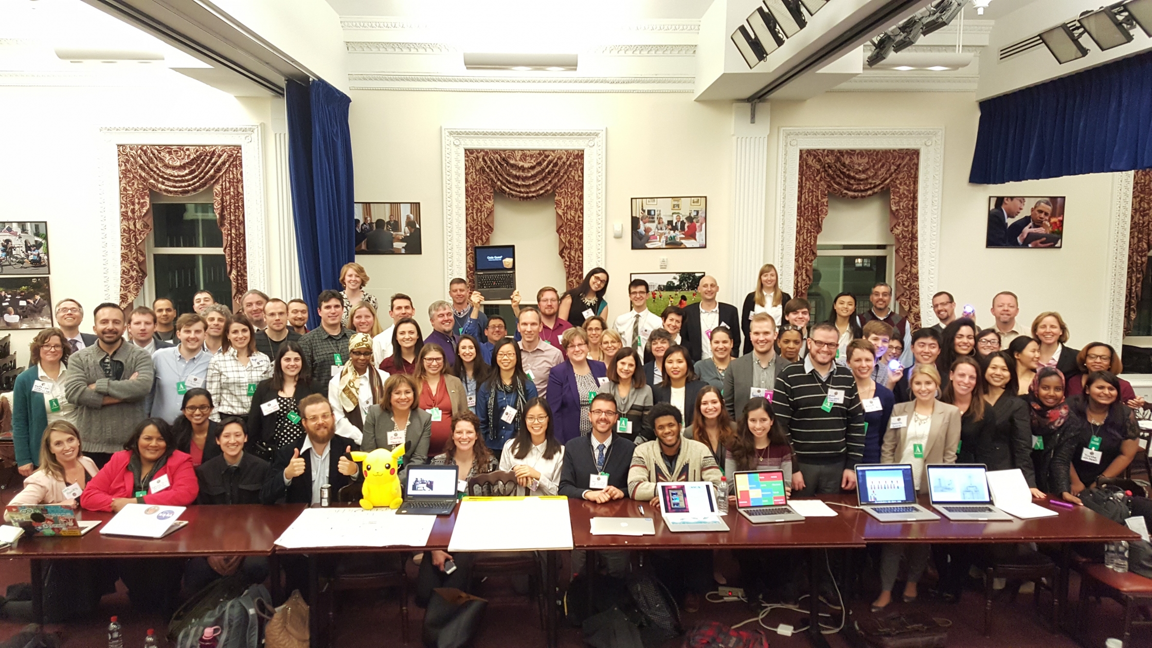 Educators, students, and developers generate new ideas for bringing computer science education to elementary school classrooms at first-ever White House Computer Science Tech Jam, December 7, 2015.