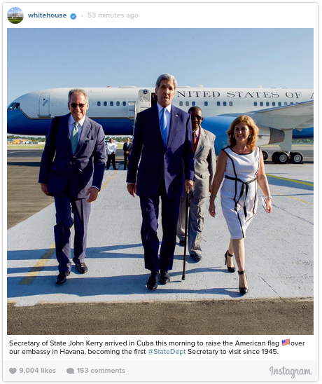Secretary Kerry Arrives in Cuba