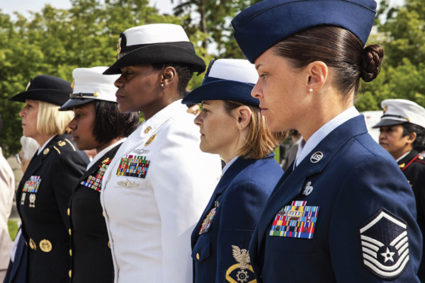 ervice members and civilian guests attend the 17th annual wreath-laying ceremony at the Women In Military Service For America Memorial in Arlington, Virginia, May 20, 2014. Photo by Marine Corps Lance Cpl. Alejandro Sierras