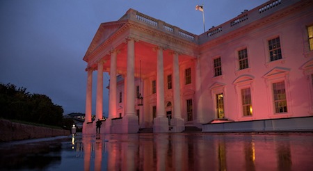 White House Turns Pink For Breast Cancer Awareness