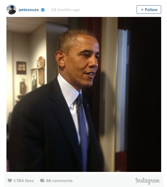 President Obama backstage at Knox College