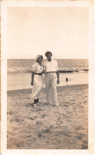 The author's family members stand on the beaches of Cuba