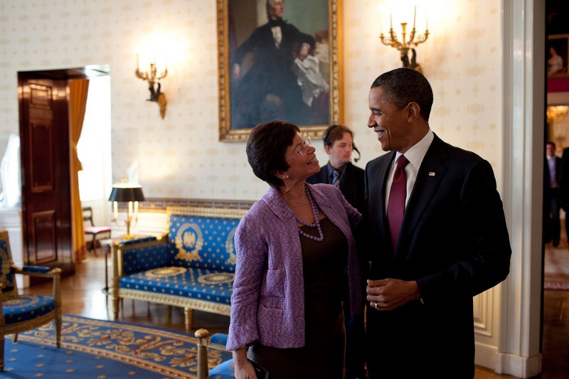 Senior Advisor Valerie Jarrett and President Barack Obama
