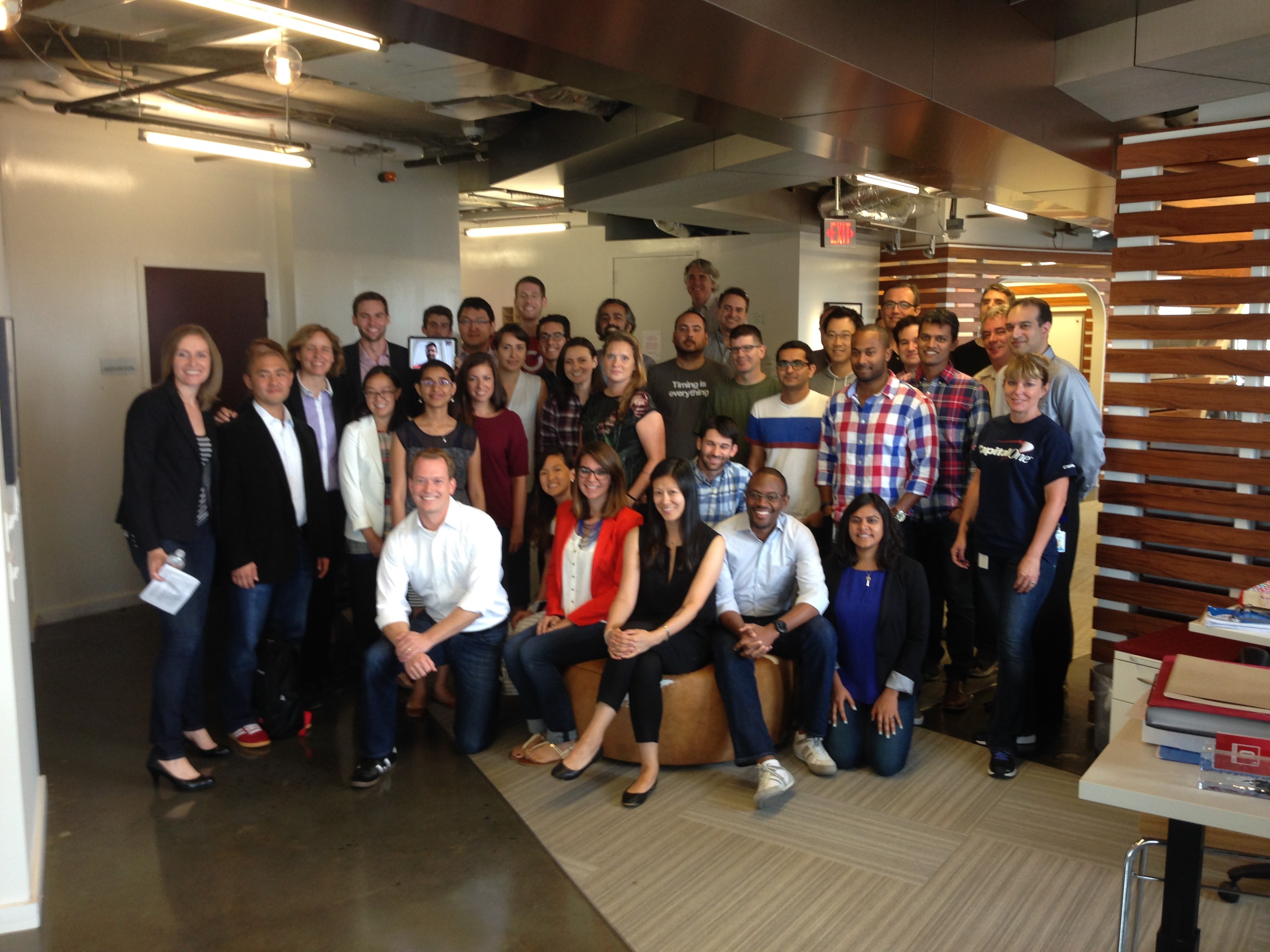 Chief Technology Office Megan Smith met with employees at Capital One Labs to celebrate National Start-Up Across America Day.