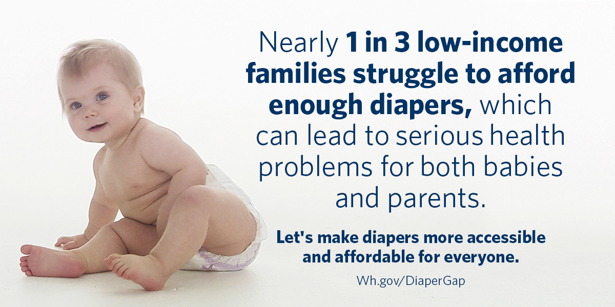 1 in 3 low-income families struggle to afford diapers.