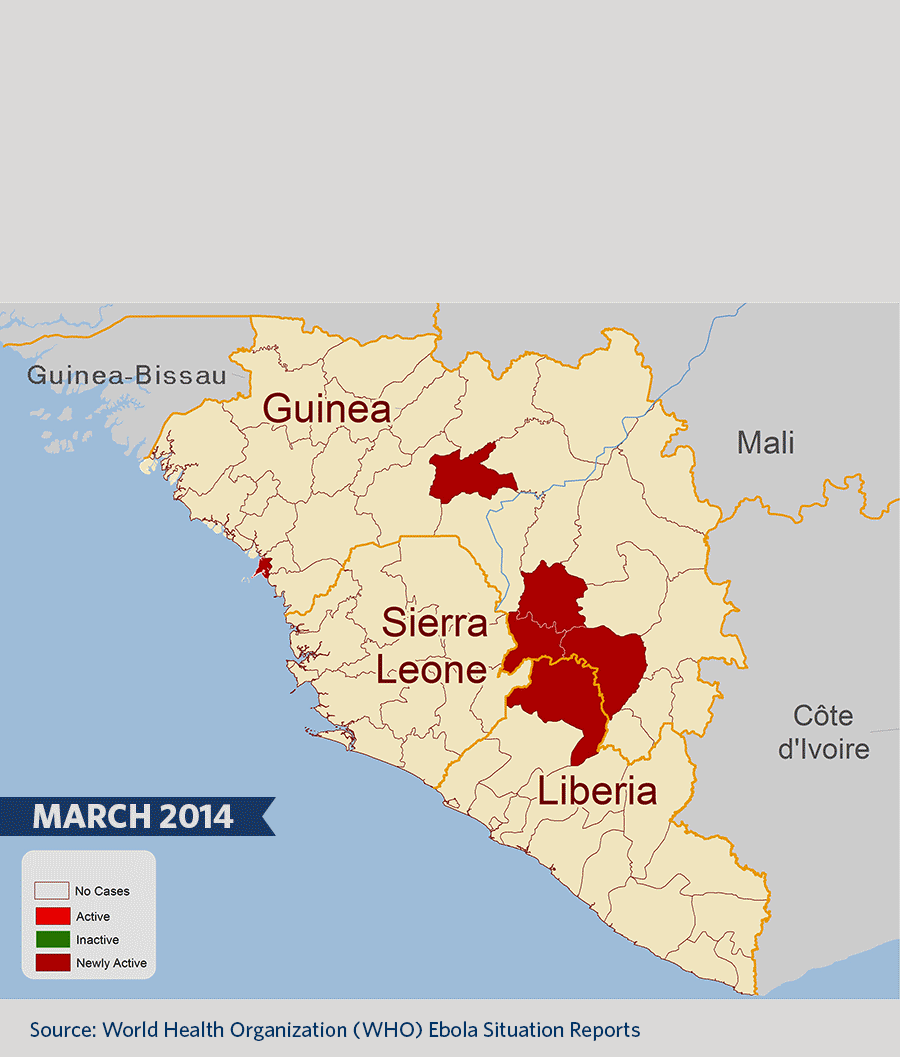 Map of Ebola response progress