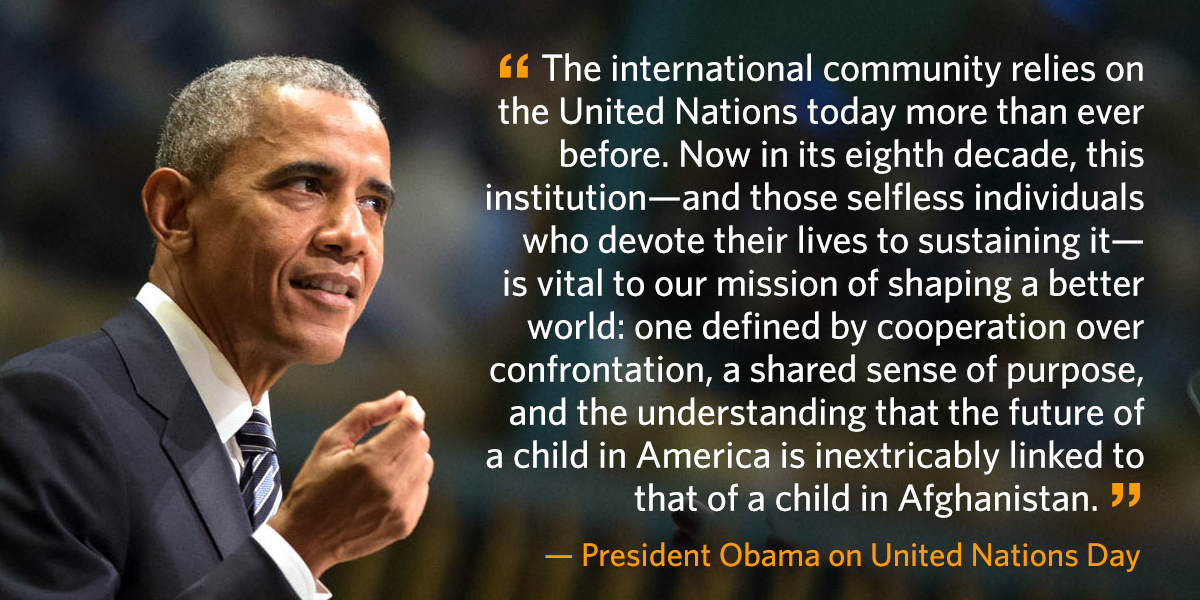 President Obama on United Nations Day